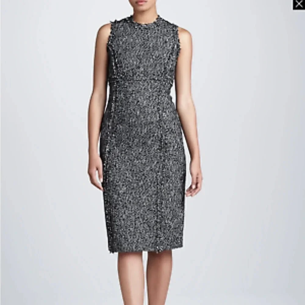 Michael Kors Collection blue luxury tweed NWT midi dress - Picture 2 of 12